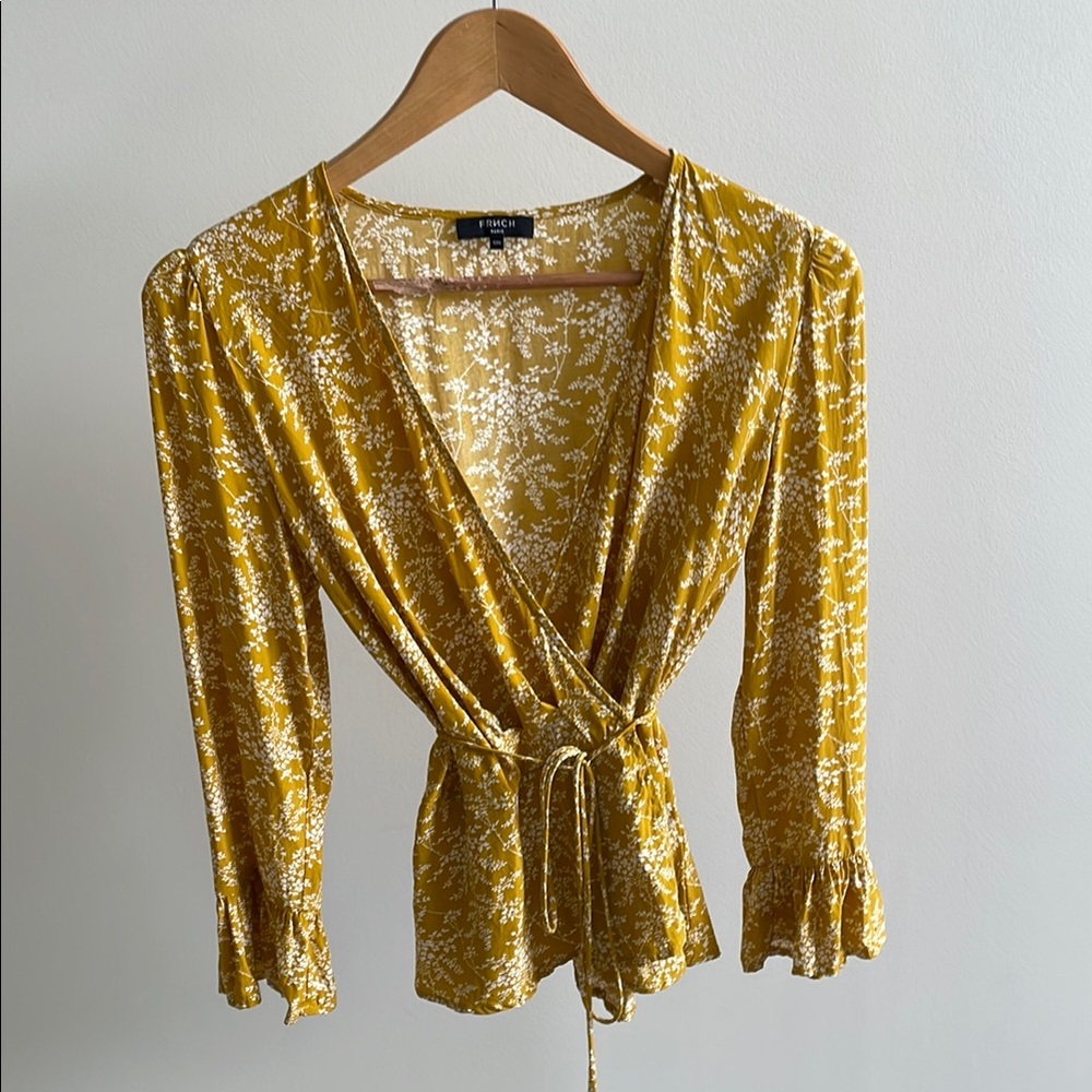 Yellow Wrap Top